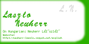 laszlo neuherr business card